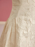 Elegant Jacquard Sleeveless Midi Dress