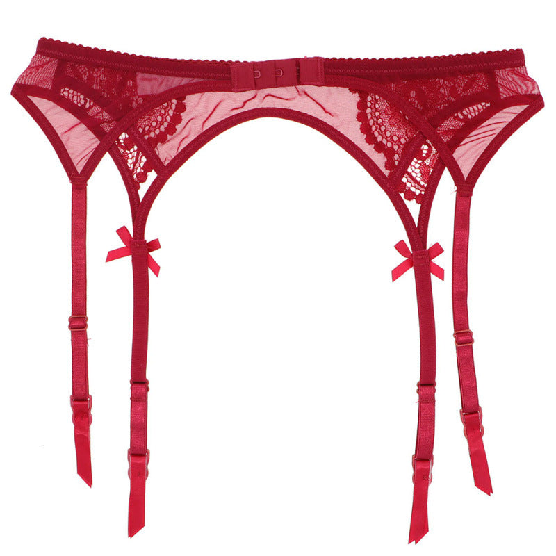 Sexy Lace  Cup Bra Set Christmas Valentine's Day Gift Temptation Stockings Thong