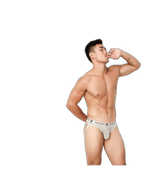 3 Pack Men's Mesh Thong with Stretch & Breathable 3D Support Pouch