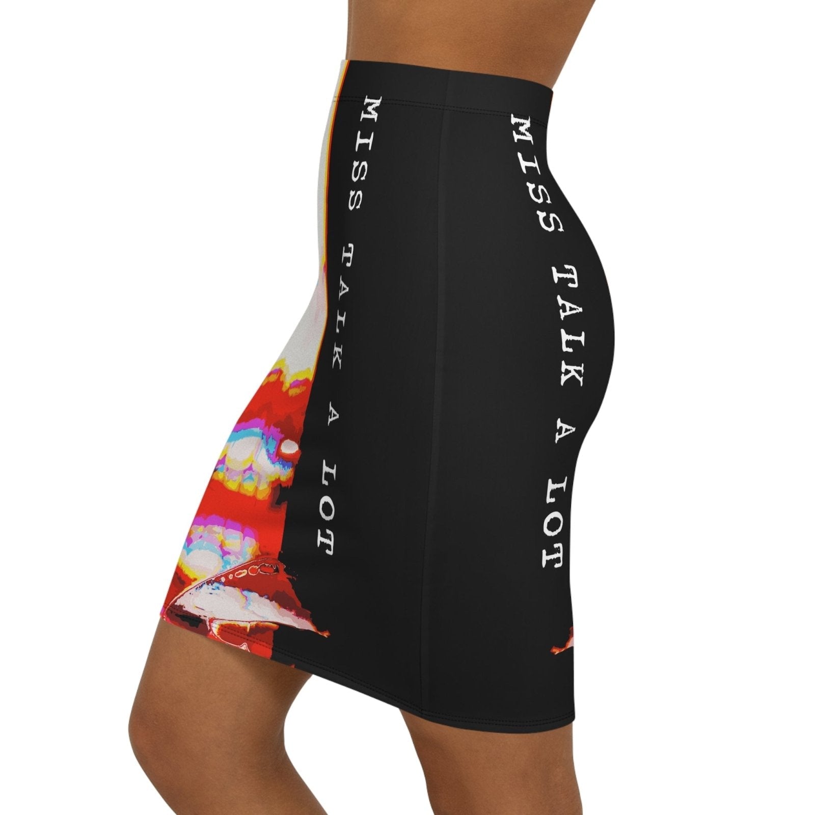 Miss Talk A Lot - Womens Pencil Skirt