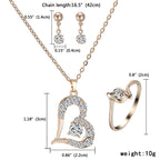 Heart Pendant Jewellery Set