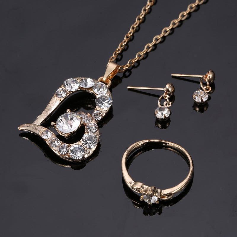 Heart Pendant Jewellery Set
