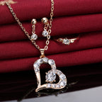 Heart Pendant Jewellery Set
