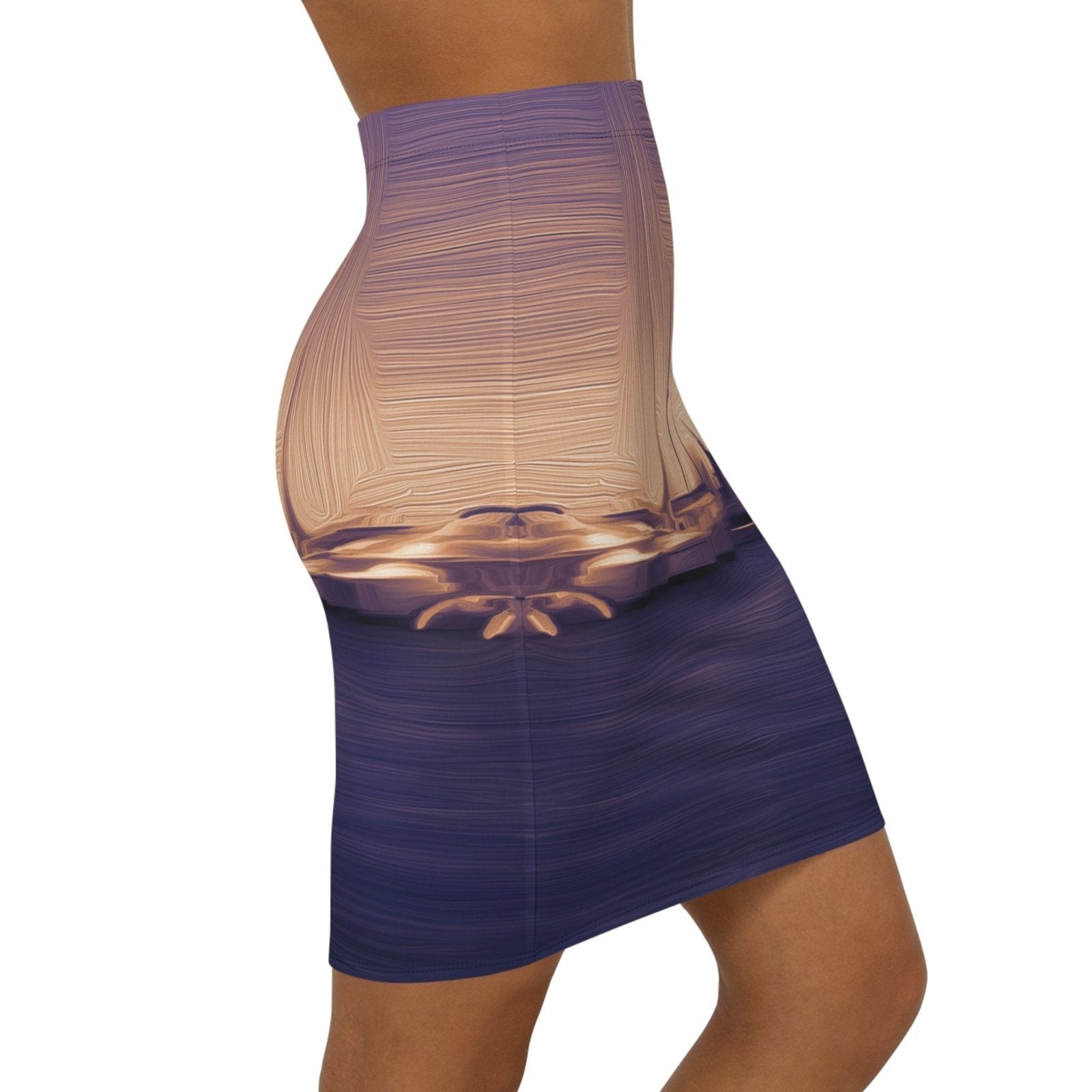 The Sleeping Yachts (at Sunset) - Womens Pencil Skirt