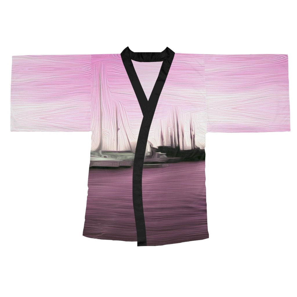 The Sleeping Yachts (at Evening) - Womens Kimono Robe