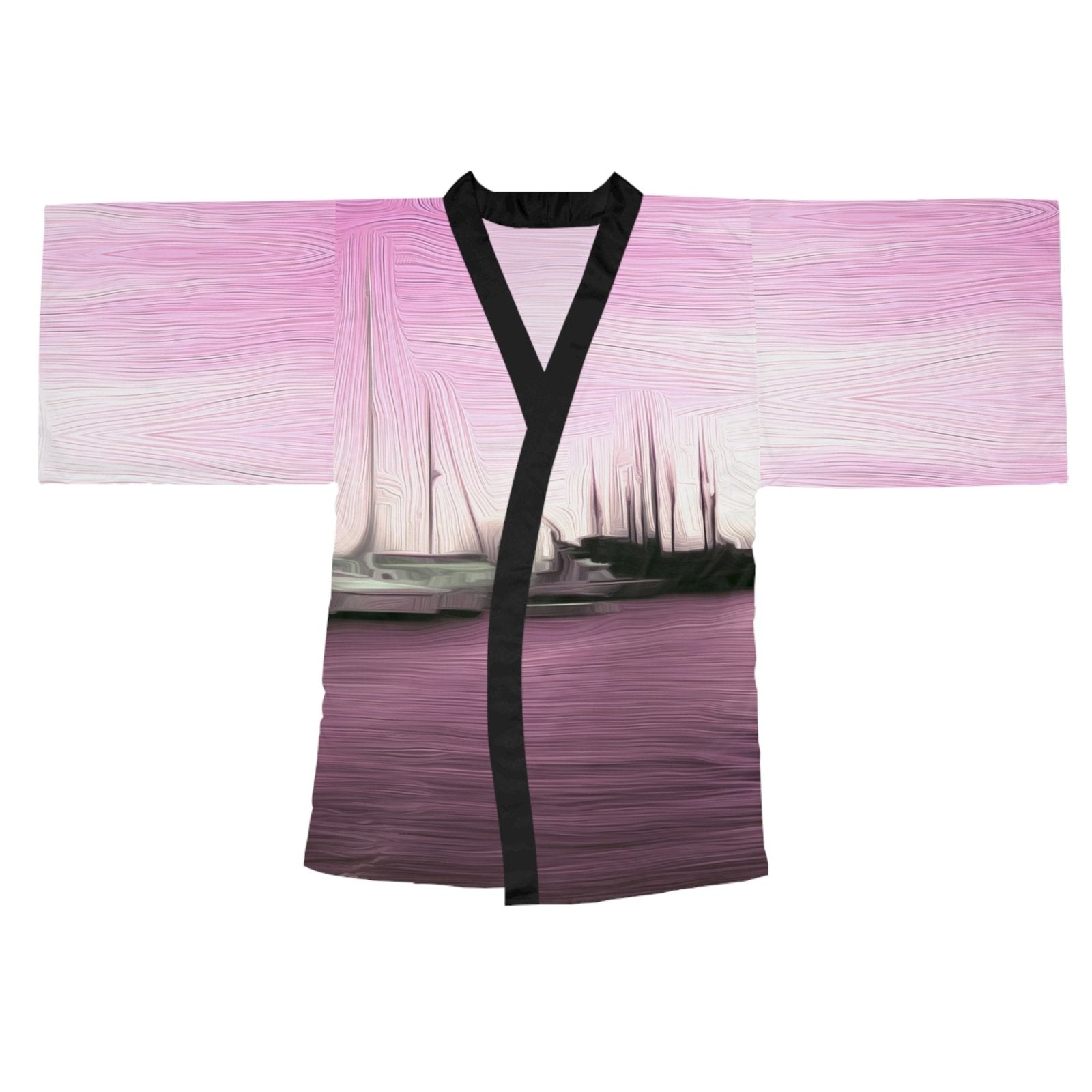The Sleeping Yachts (at Evening) - Womens Kimono Robe