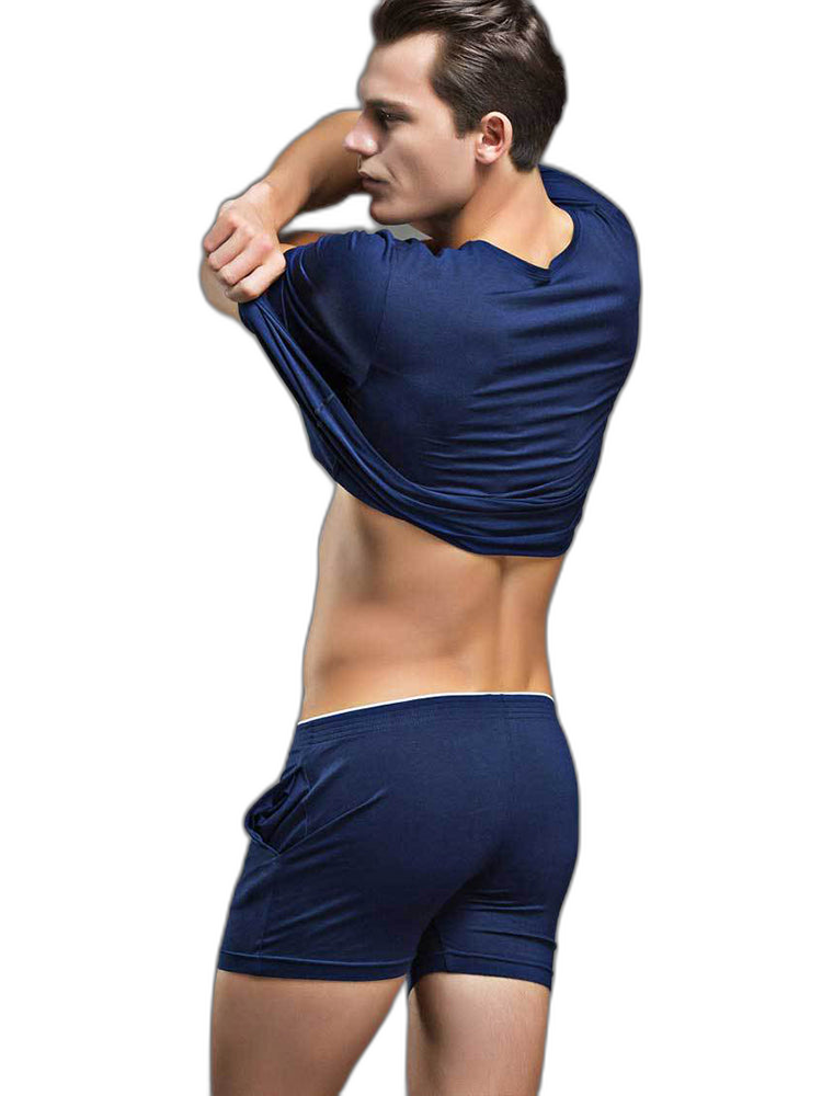 Solid Color Modal Home Boxers for Men