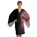 Half Black Half Báijiǔ - Womens Kimono Robe