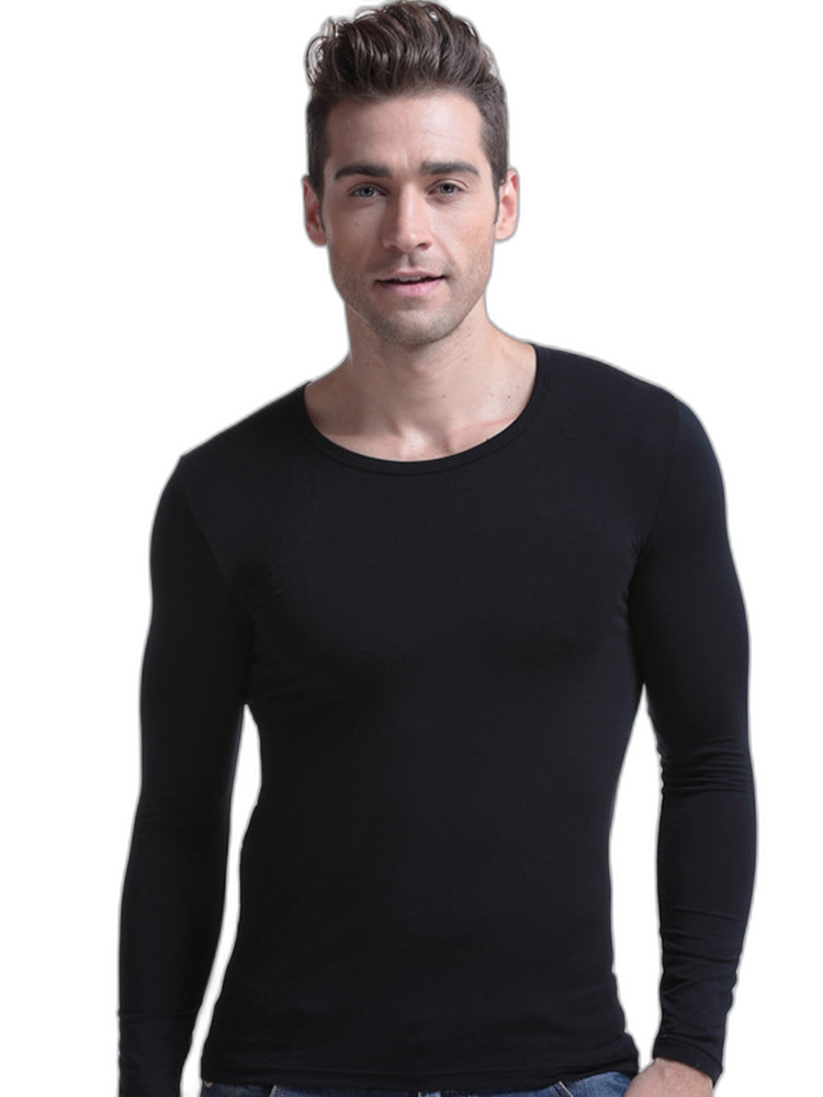 Mens Ultra Soft Low Cut V-Neck Thermal Shirt