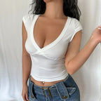 Women's Waist-cinching Figure-flattering Sleeveless T-shirt Top