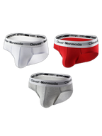 3 Pack Men's Supportive Fit High-Stretch Ultra-Soft Cotton Classic Briefs