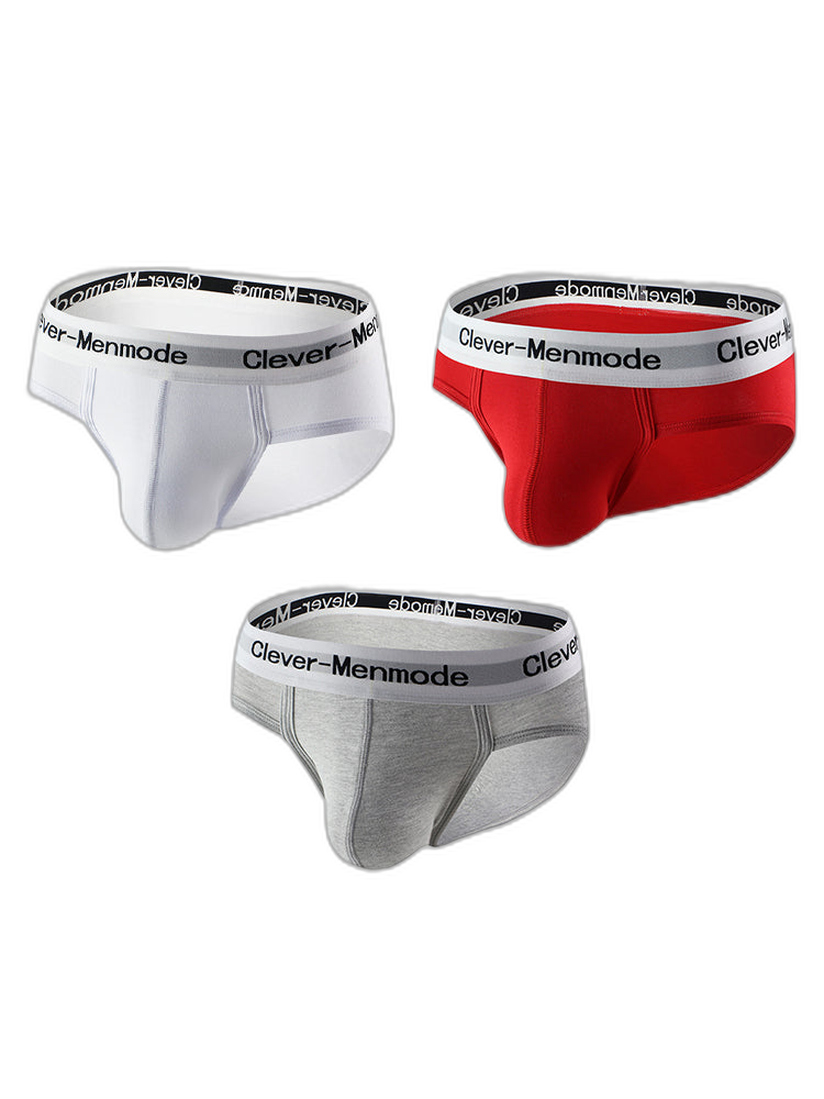 3 Pack Men's Supportive Fit High-Stretch Ultra-Soft Cotton Classic Briefs