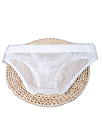 2 Pack Men's Stretch Solid Color Sexy Crotch Single-Layer Briefs