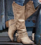 Women's Suede Knight Boots | High Tube Martin Boots | European Fashion | 6 Colours | EU 35–43 | Michan Direct