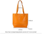 Top Layer Cowhide Handbag Korean Casual Large Capacity Women's Shoulder Bag