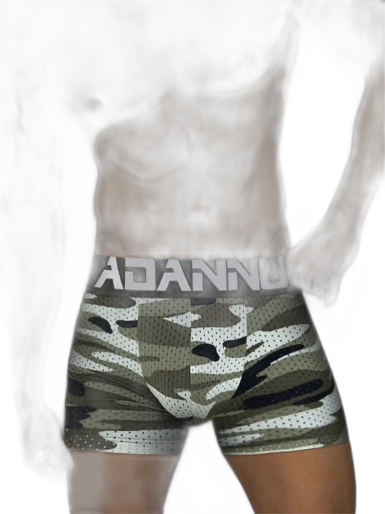 Camouflage Removable Hip Pad Boxer Briefs