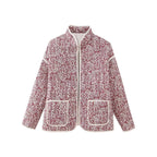 Flower Thin Pocket Decorative Cardigan Cotton Jacket