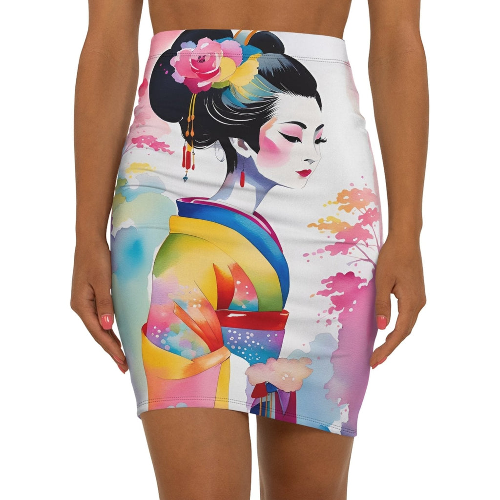 Geisha Girl - Womens Pencil Skirt