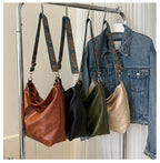 Women's Shoulder Bag With Ethnic Style Wide Shoulder Strap Ins Large Capacity Bucket Crossbody Bags Fashion Handbag