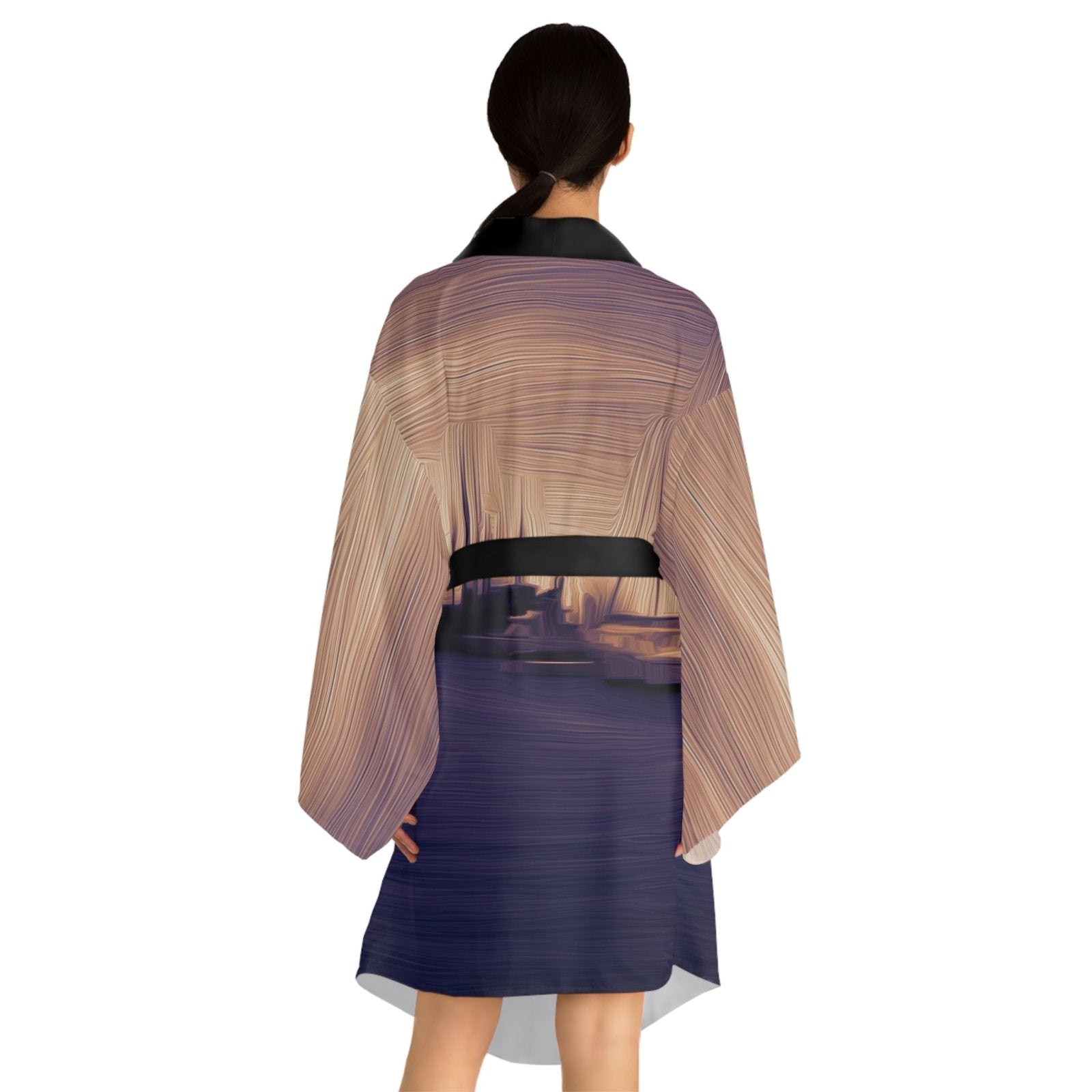 The Sleeping Yachts (at Sunset) - Womens Kimono Robe