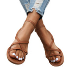 Soft Bottom Beach Shoes Fairy High-end Flat Roman Style Sandals