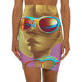 Retro Cool Pink - Womens Pencil Skirt