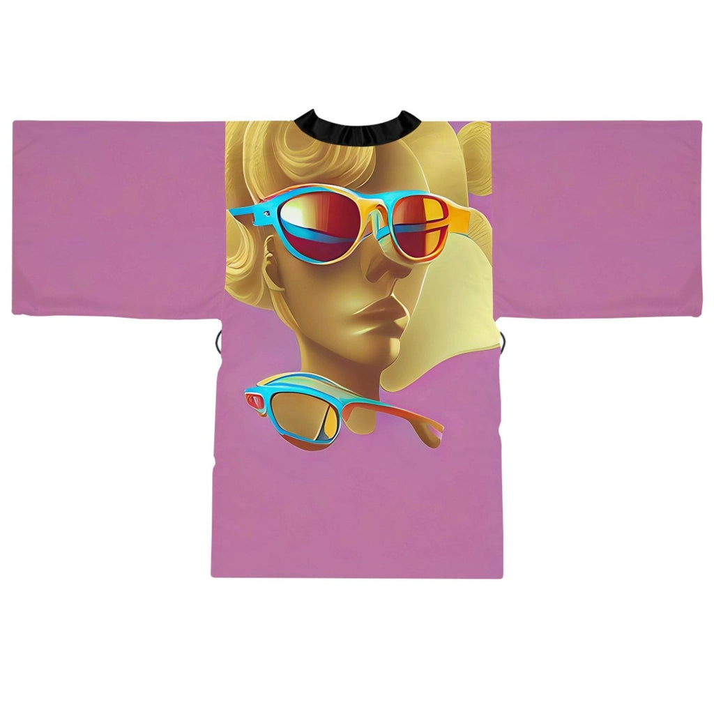 Retro Cool Pink - Womens Kimono Robe