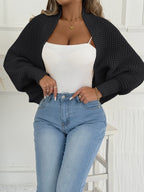 Women's Cardigan Short Coat Shawl Irregular Sweater