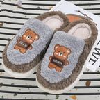 Bears Fur Slippers For Women To Keep Warm In Winter