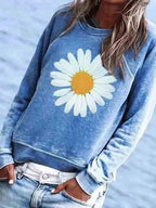 Printed daisy sweatshirt