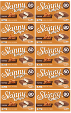 10 x Skinny Whip Toffee & Chocolate Snack Bars 5 Pack 5X25Gm