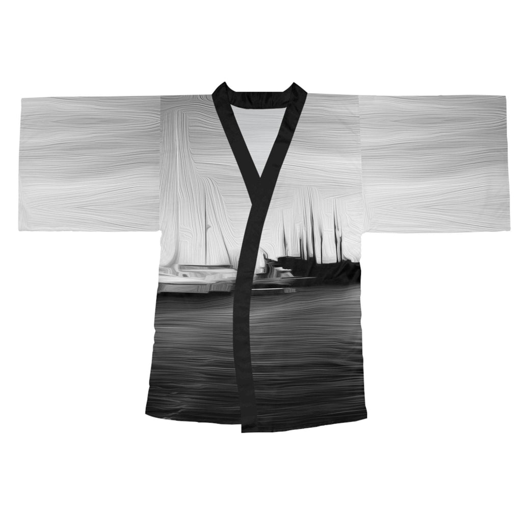 The Sleeping Yachts (at Night) - Womens Kimono Robe