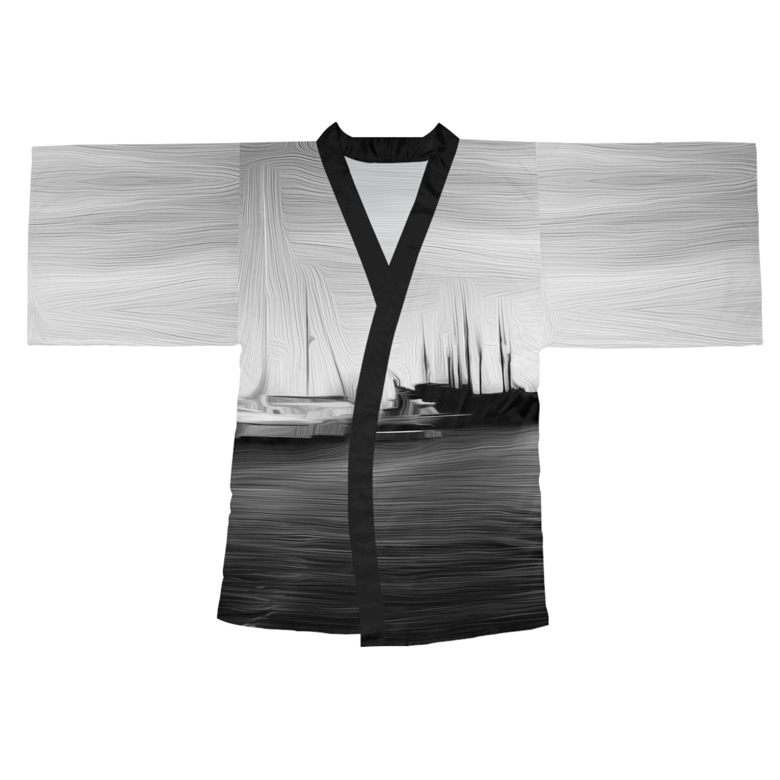 The Sleeping Yachts (at Night) - Womens Kimono Robe
