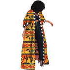 Women's Coat Long Floral Print Trench Coat
