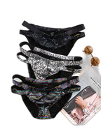 2-pack Men's Snake Print Hollow Briefs