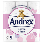 5 x Andrex Gentle Clean Toilet Tissue - 9 PACK