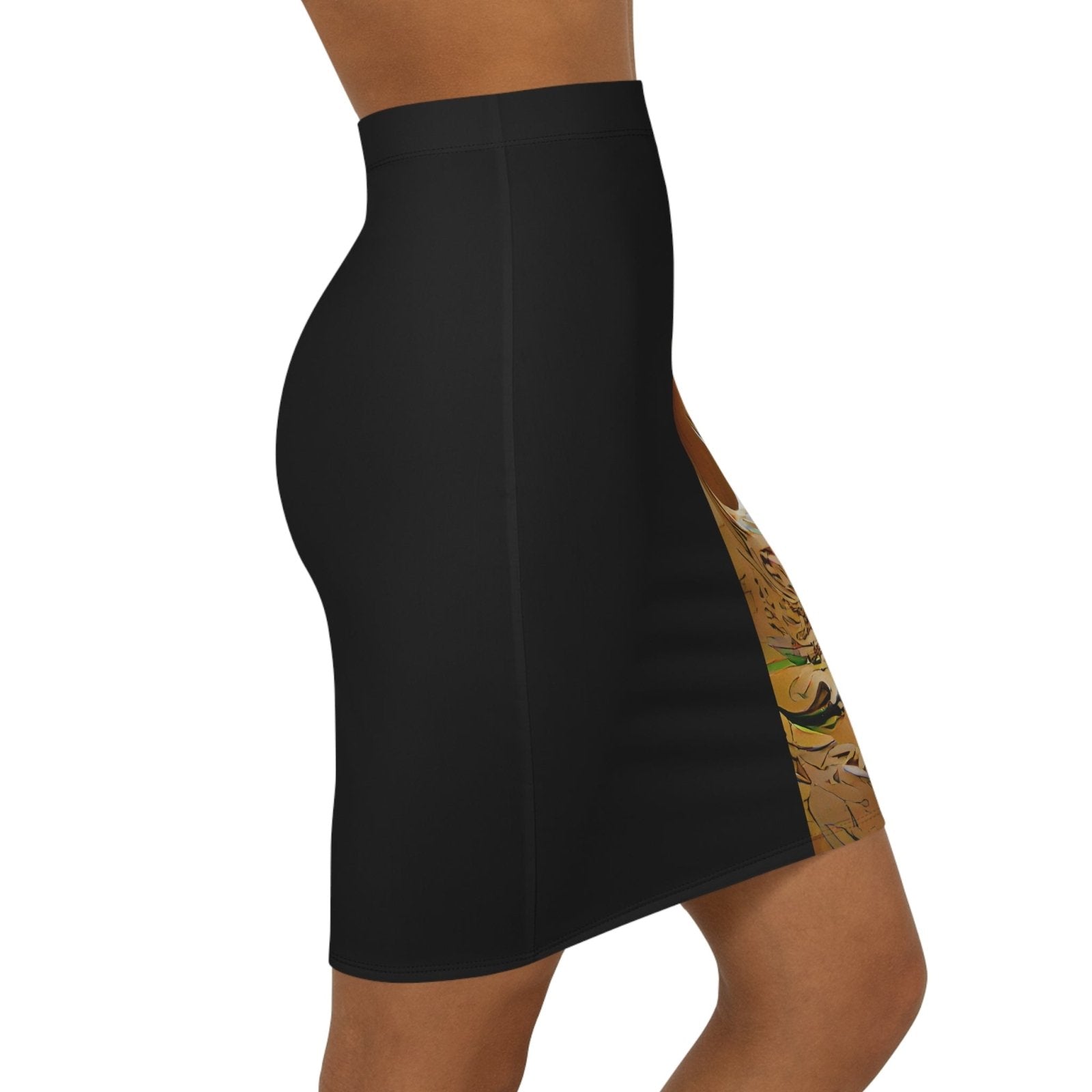 Half Black Half Gāolàng - Womens Pencil Skirt