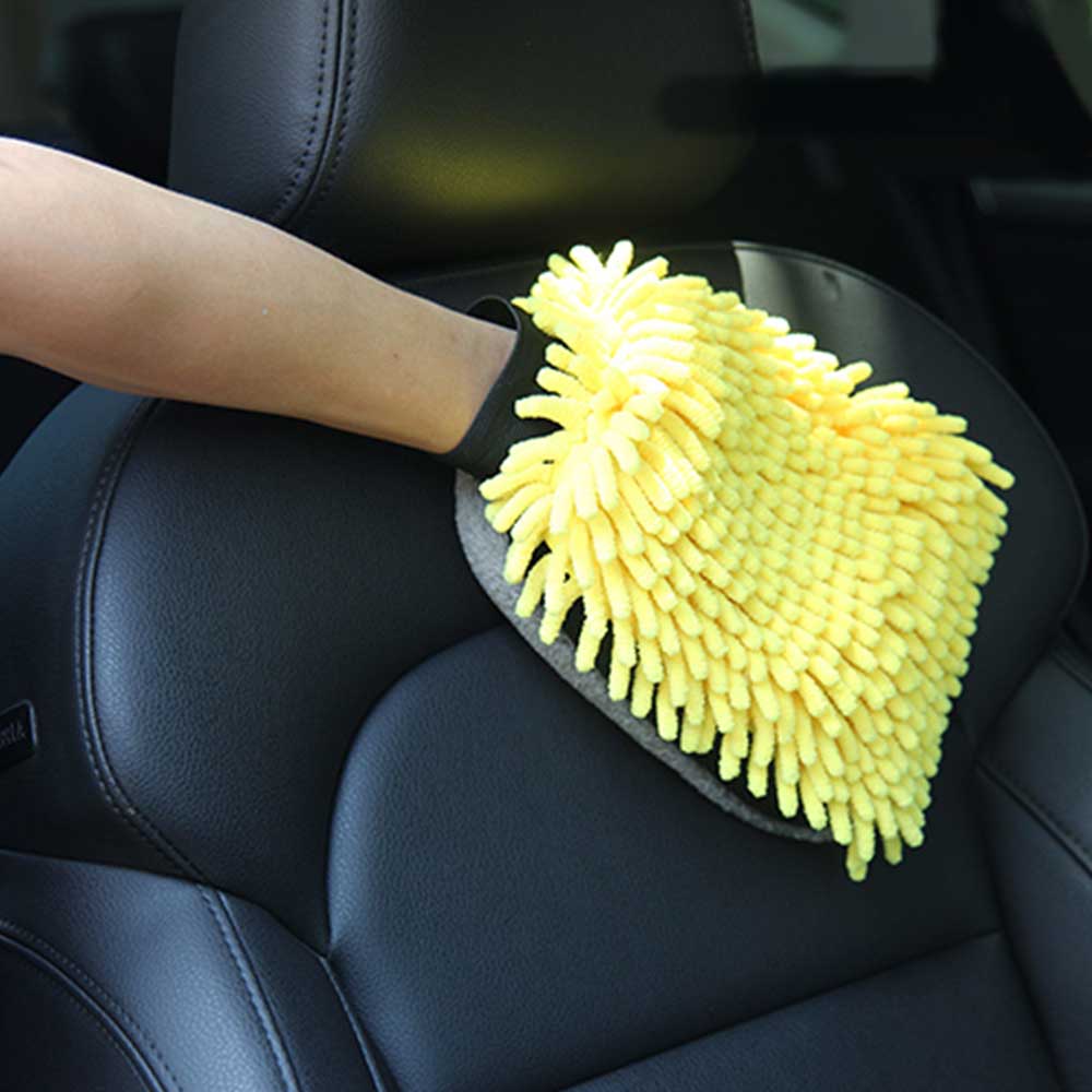 Auto Waschhandschuh Korallen-Schwamm Weich Kratzfest für Autowäsche Multifunktional Dicker Reinigungshandschuh Autowachs Detailbürste Farbe zufällig