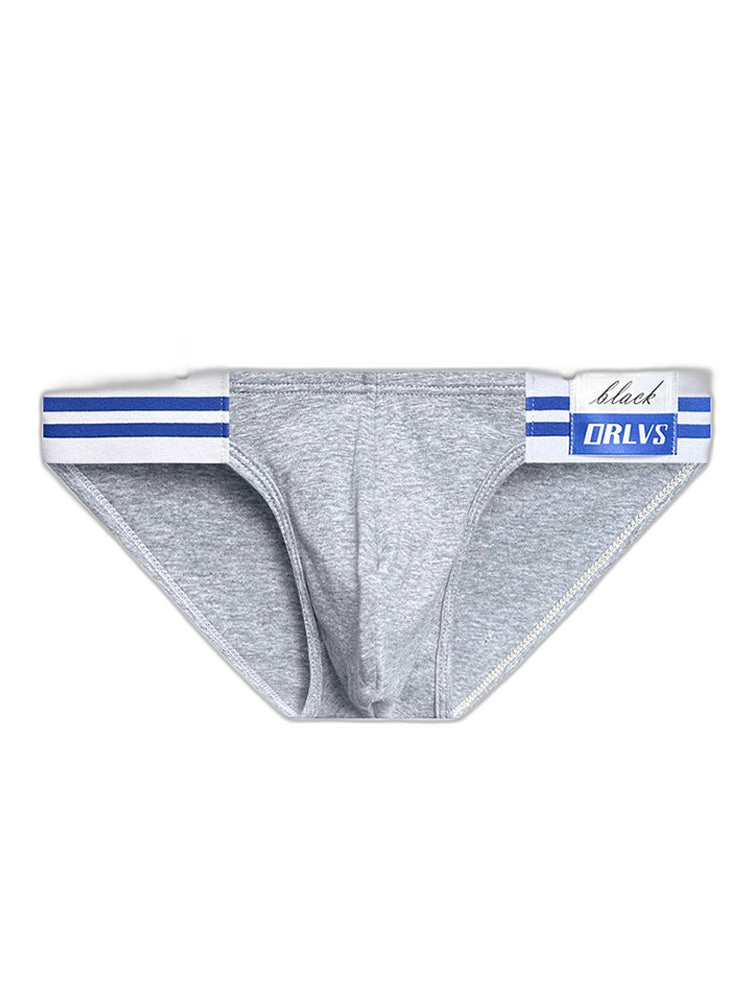 2-pack Men's High-cut Cotton Navy Striped Stretch Briefs