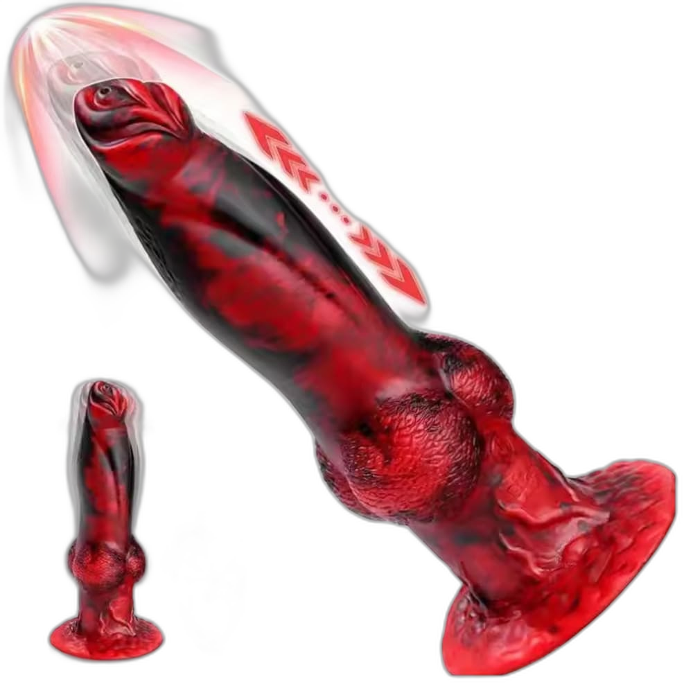 Houndcore - Thrusting Silicone Dildo - Fantasy Knotted Dildo