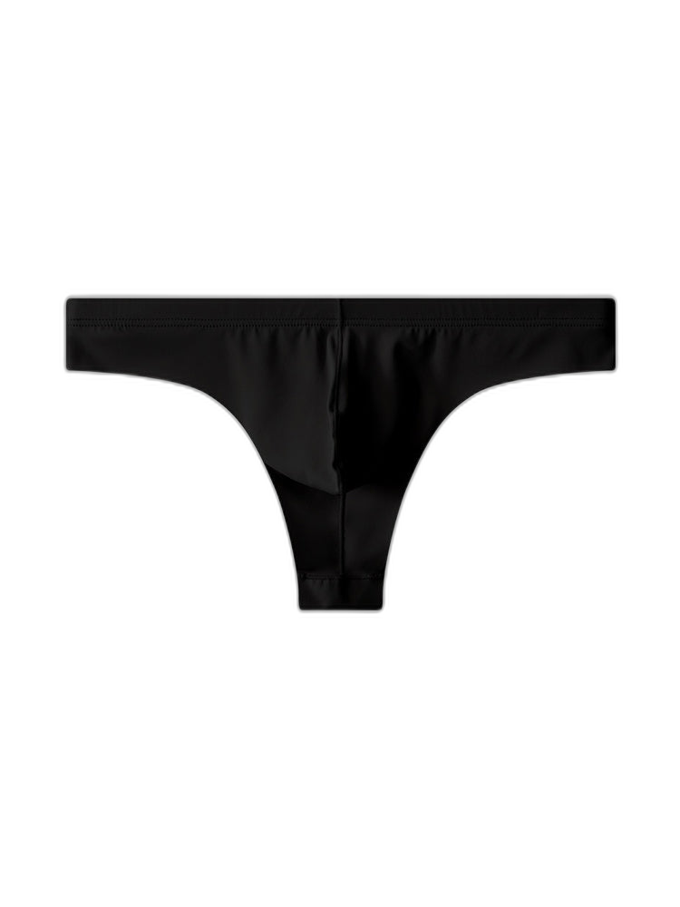 4-Pack Men's Seamless Solid Color Stretch Fit Ice Silk Thong