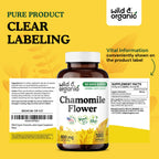 Wild & Organic Chamomile Extract Capsules 800 mg - 180 Count | Relaxation & Digestive Support