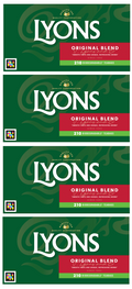 4 x Lyons Tea Original 210's - 609G