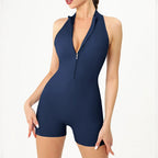 High-Intensity Workout Back-Slit Zipper Nude-Feel Butt-Lifting Bodysuit