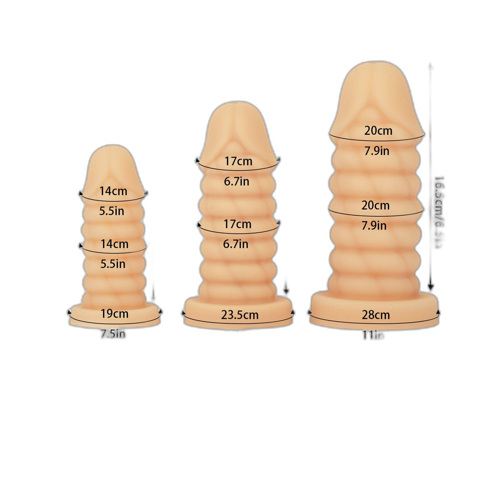 Tank Vibrating Dildo - USB Rechargeable Dildo - 10 Vibration Modes - 3 Size Silicone Dildo