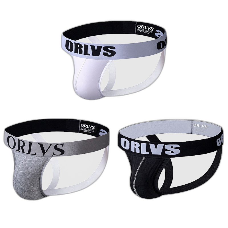 3 Pack Men's Underwear Jockstrap Athletic Support Pouch Briefs