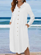 Women's Cotton Linen Loose Casual Dress