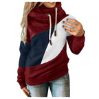 New color-blocking long-sleeved hooded sweater