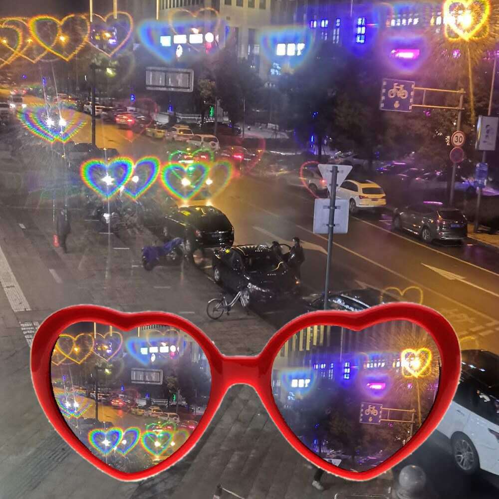 Black Technology Online Red Valentine's Day Gift Same Love Light Effect Glasses Sunglasses Creative Glasses