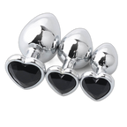 Heart Metal Anal Plug Set - Training Kit